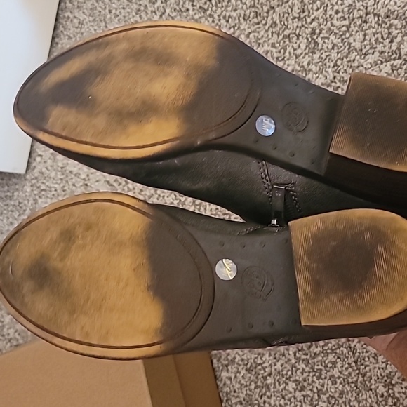 Lucky Distressed Pewter Rock Boots Size 10 VGUC - Picture 5 of 6